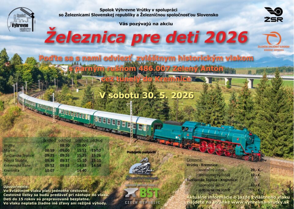 Plagát - Železnica pre deti 2026